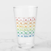 Japanese Hiragana design rainbow beer glass タンブラーグラス (正面)