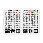 Japanese Hiragana & Katakana table マグネット (横)