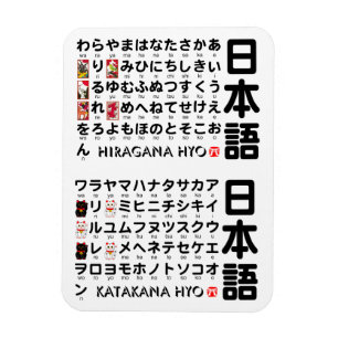Japanese Hiragana & Katakana table マグネット