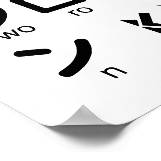 Japanese Hiragana & Katakana table (Sushi) ポスター (角)