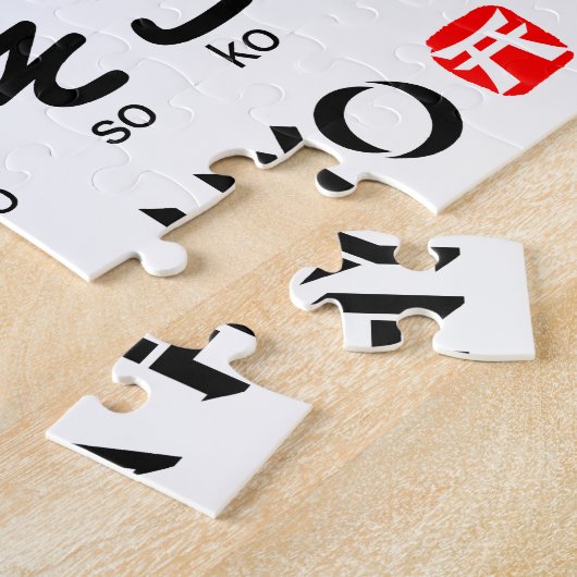 Japanese Hiragana table (Hanafuda) ジグソーパズル (側面)