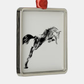 Japanese horse samurai art equestrian sumi メタルオーナメント (右)