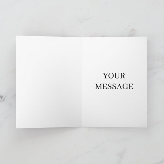 Japanese Hydrangea Gold Art Personalized Card カード (内部)