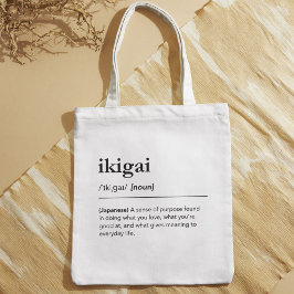 Japanese Ikigai Life Purpose Minimalist Definition トートバッグ