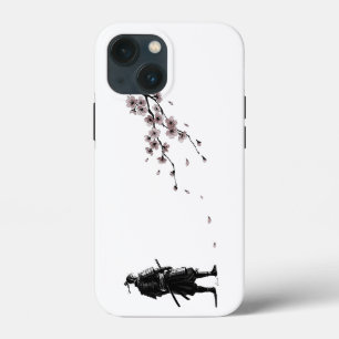 Japanese Ink Art Samurai & Sakura iPhone 13 Miniケース