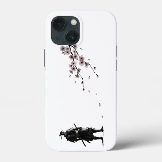 Japanese Ink Art Samurai & Sakura iPhone 13 Miniケース