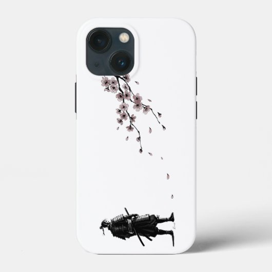 Japanese Ink Art Samurai & Sakura Case-Mate iPhoneケース (裏面)