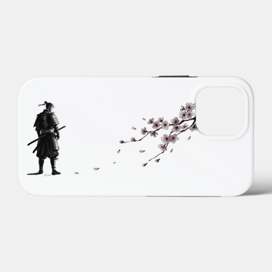 Japanese Ink Art Samurai & Sakura Case-Mate iPhoneケース (裏面 (横))