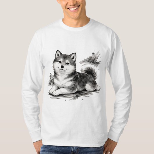 【Japanese Ink Puppy Long Sleeve T-Shirt】 Tシャツ (正面)