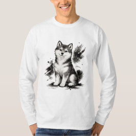 【Japanese Ink Puppy Long Sleeve T-Shirt】 Tシャツ