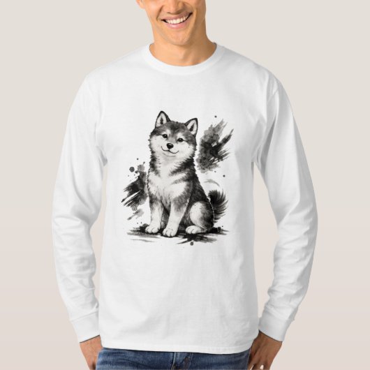 【Japanese Ink Puppy Long Sleeve T-Shirt】 Tシャツ (正面)