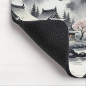 Japanese Ink Wash Landscape Mouse Pad - Zen Sakura マウスパッド (コーナー)