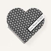 Japanese-Inspired Geometric Black & White Custom ノートブック (正面)