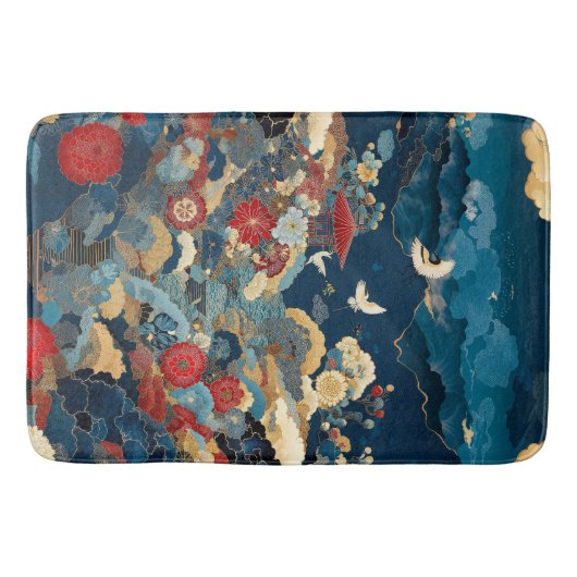 Japanese Inspired Luxury Spa Bathroom Decor バスマット (正面)