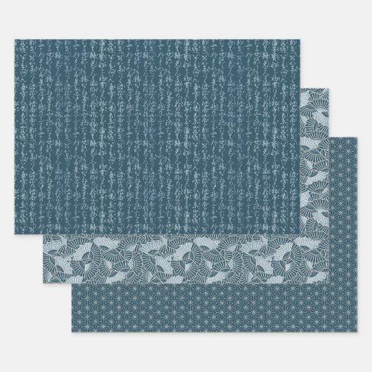 Japanese Inspired Patterns ラッピングペーパーシート (セット)