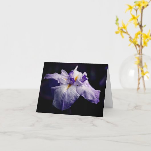 Japanese Iris Beauty Flower Photography Note カード (黄色い花)