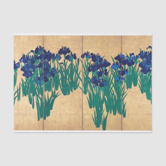Japanese Irises, Ogata Kōrin 薄葉紙 (正面)