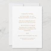Japanese Kaiawase Gold Wedding Invitation 招待状 (裏面)