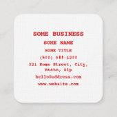 Japanese Kanji Heart 【Shin/Kokoro】 心 スクエア名刺 (裏面)