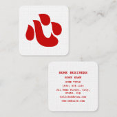 Japanese Kanji Heart 【Shin/Kokoro】 心 スクエア名刺 (正面/裏面)