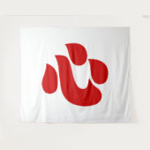 Japanese Kanji Heart 【Shin/Kokoro】 心 タペストリー (正面(横))