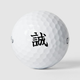 Japanese KANJI "MAKOTO" Golf ball ゴルフボール