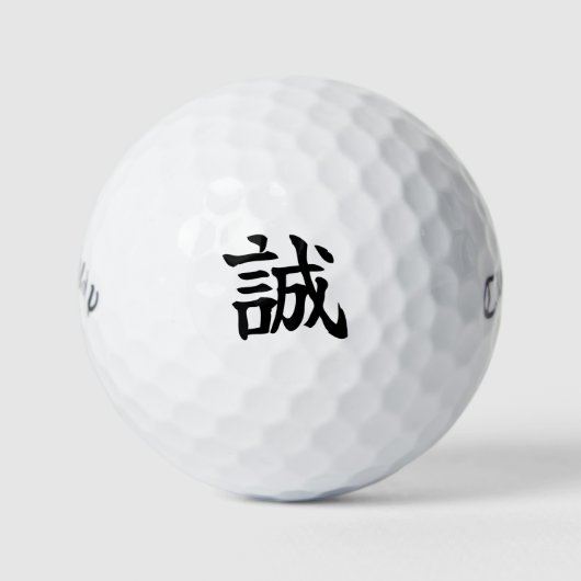 Japanese KANJI "MAKOTO" Golf ball ゴルフボール (正面)