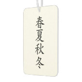 Japanese Kanji” Spring summer autumn winter” カーエアーフレッシュナー (左)