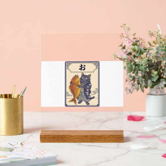 Japanese Karuta Cat  アクリルサイン (ウェディング)