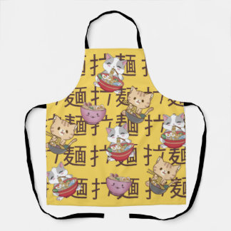 Japanese Kawaii Anime Cat Ramen Noodles エプロン