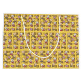 Japanese Kawaii Anime Cat Ramen Noodles ラージペーパーバッグ (裏面)