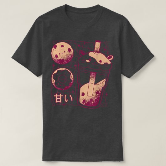 Japanese Kawaii Boba Tea Guinea Pig Donut Cookie G Tシャツ (デザイン正面)