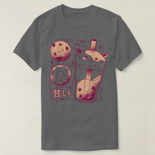 Japanese Kawaii Boba Tea Guinea Pig Donut Cookie G Tシャツ (デザイン正面)