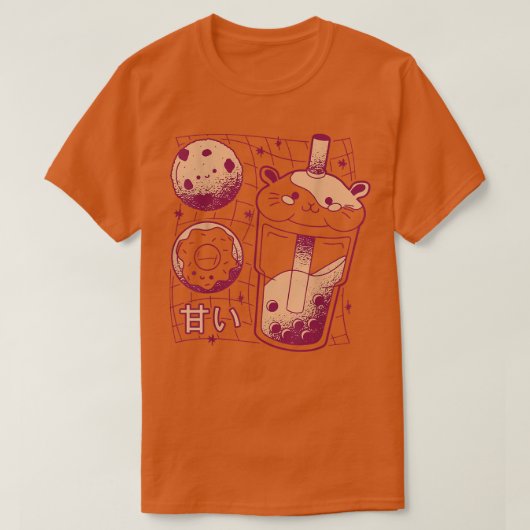 Japanese Kawaii Boba Tea Guinea Pig Donut Cookie G Tシャツ (デザイン正面)