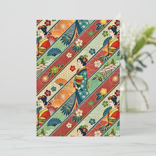 Japanese kimono 招待状 (スタンド正面)