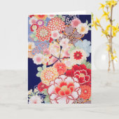 Japanese KIMONO Textile, Flower カード (黄色い花)