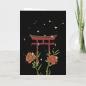 Japanese Kitsune Fox Spirit Mythical New Year Card シーズンカード (裏面)