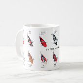 Japanese Koi Art Cup | Koi Illustration Gift コーヒーマグカップ (正面左)