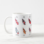 Japanese Koi Art Cup | Koi Illustration Gift コーヒーマグカップ (左)