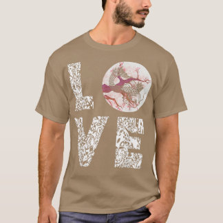 Japanese Koi Carp Yin Yang Leopard Love Sakura Tre Tシャツ