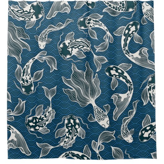 Japanese Koi Fish シャワーカーテン (正面)