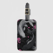 Japanese Koi Fish Dark Mode ラゲッジタグ (正面縦)