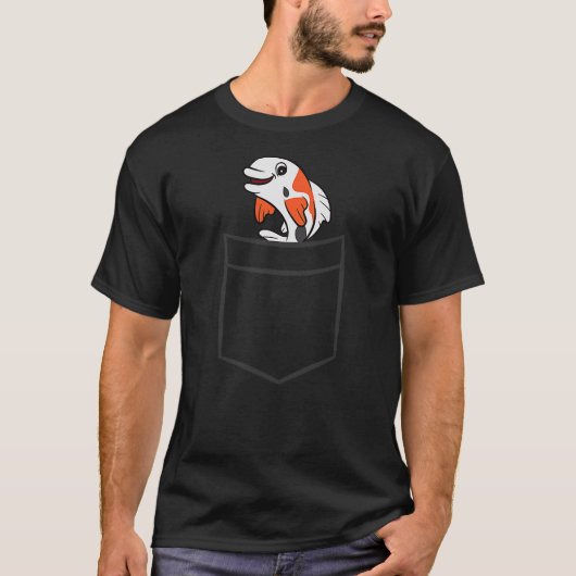 Japanese Koi Fish In The Pocket Tシャツ (正面)