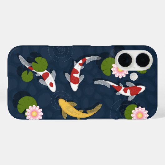 Japanese Koi Fish Pond Case-Mate iPhoneケース (裏面 (横))