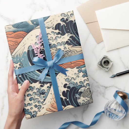 Japanese Koi Fish Sakura Pattern  ラッピングペーパー (ギフト)