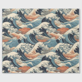 Japanese Koi Fish Sakura Pattern  ラッピングペーパー (フラット)