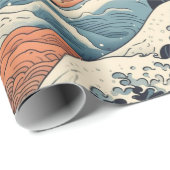 Japanese Koi Fish Sakura Pattern  ラッピングペーパー (ロールコーナー)