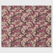 Japanese Koi Fish Sakura Pattern  ラッピングペーパー (フラット)