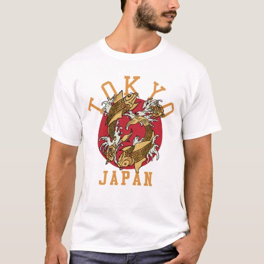 Japanese Koi Fish Tokyo Tシャツ (正面)