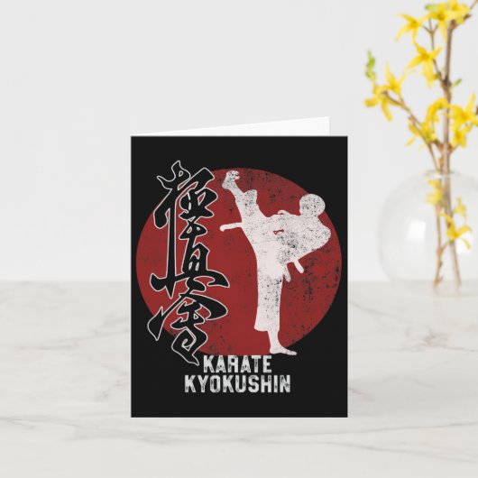 Japanese Kyokushin Karate Martial Art Gift  カード (黄色い花)